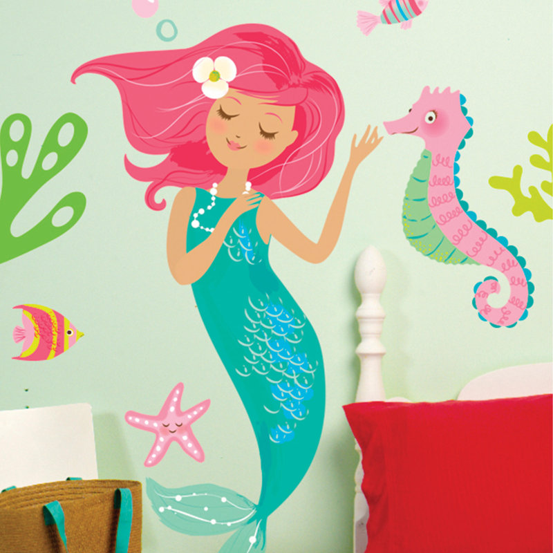 Wallies Mermaid Wall Decal & Reviews Wayfair